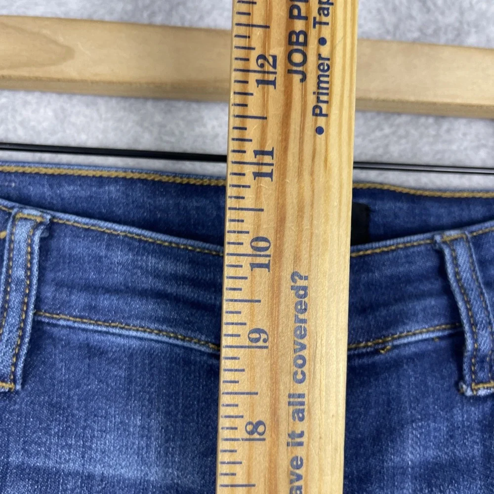 Judy Blue Slim Straight Jeans Womens 11/30 Blue Distressed Stretch Denim